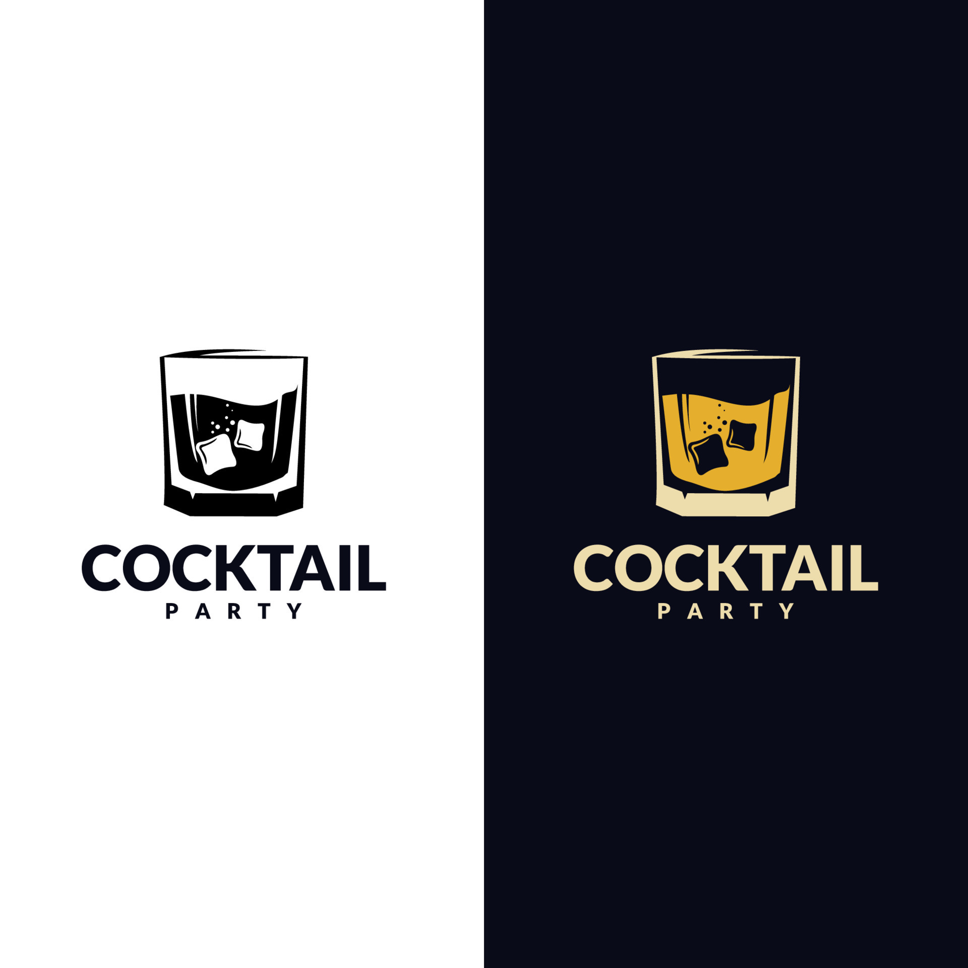 Whiskey glass logo. Creative trendy design element for pub advertising