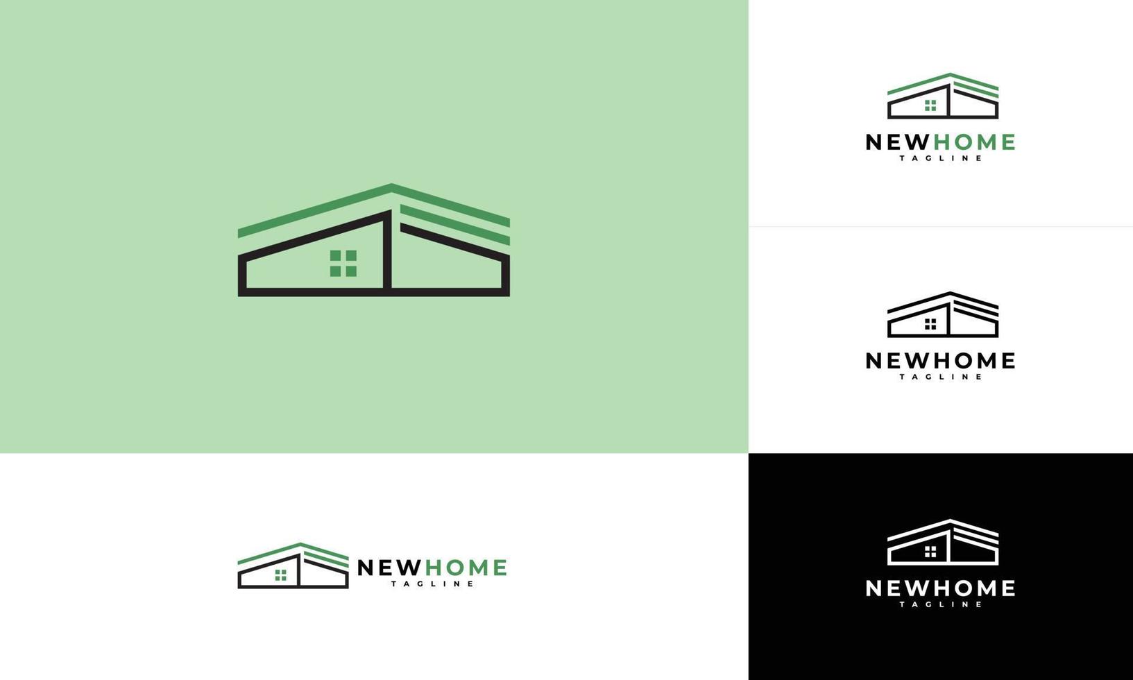 Home Vector Logo Concept Real Estate Renovation Modern Structure Architecture