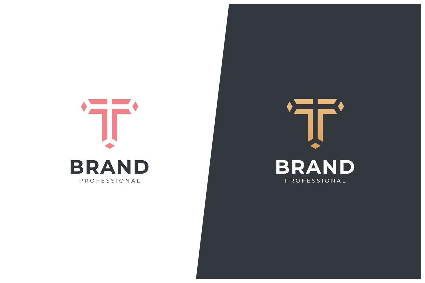 T Letter Logo Vector Concept Icon Trademark. Universal T Logotype Brand