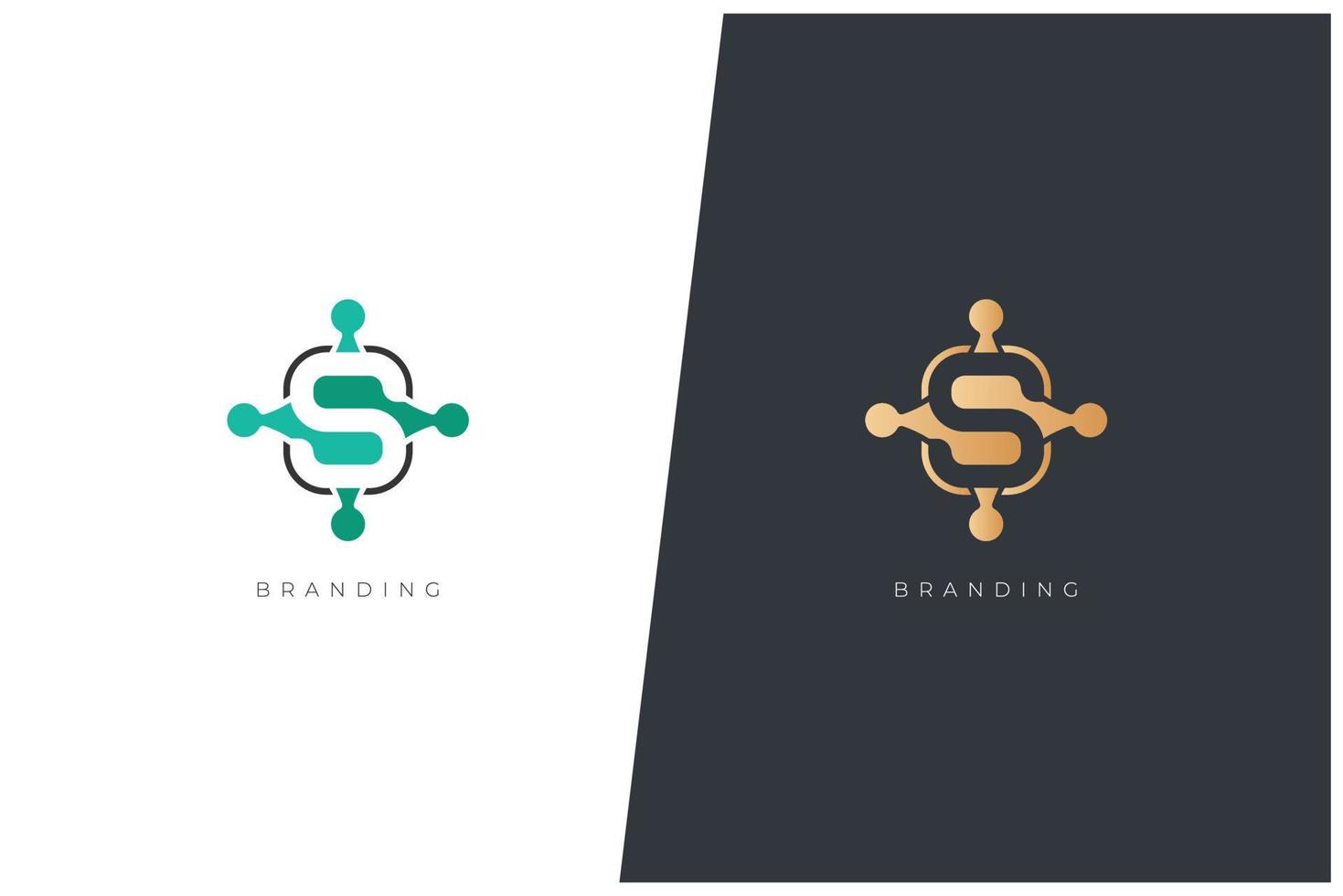 S Letter Logo Vector Concept Icon Trademark. Universal S Logotype Brand