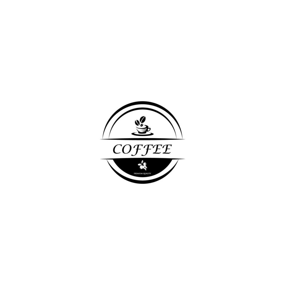 diseño de icono de vector de plantilla de logotipo de taza de café. Café exprés. icono de café negro. vector