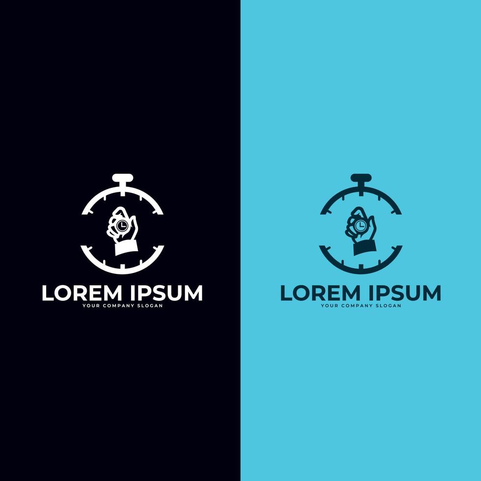stopwatch in hand. Stopwatch, clock icon. Timer Sign Logo Vector