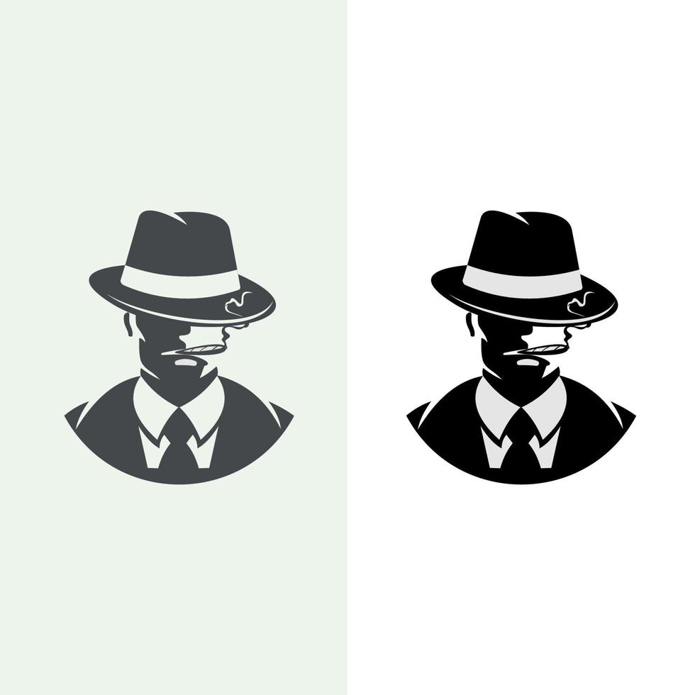 vector espía aislado ilustración plana. icono de detective aislado sobre fondo blanco