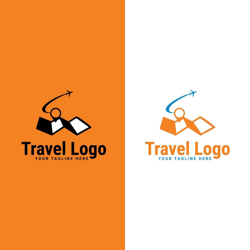 Travel logo template. travel agency and tour guide vector