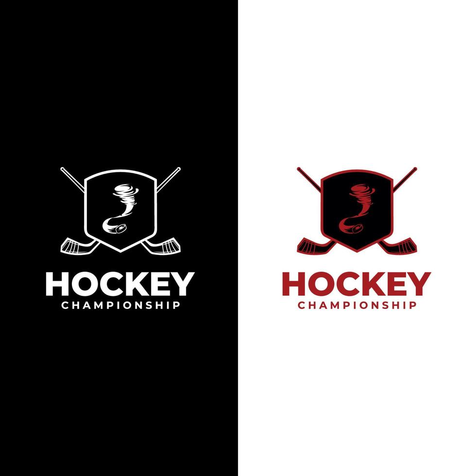 Ice Hockey badge, logo, emblem template, Ice hockey labels and design elements vector