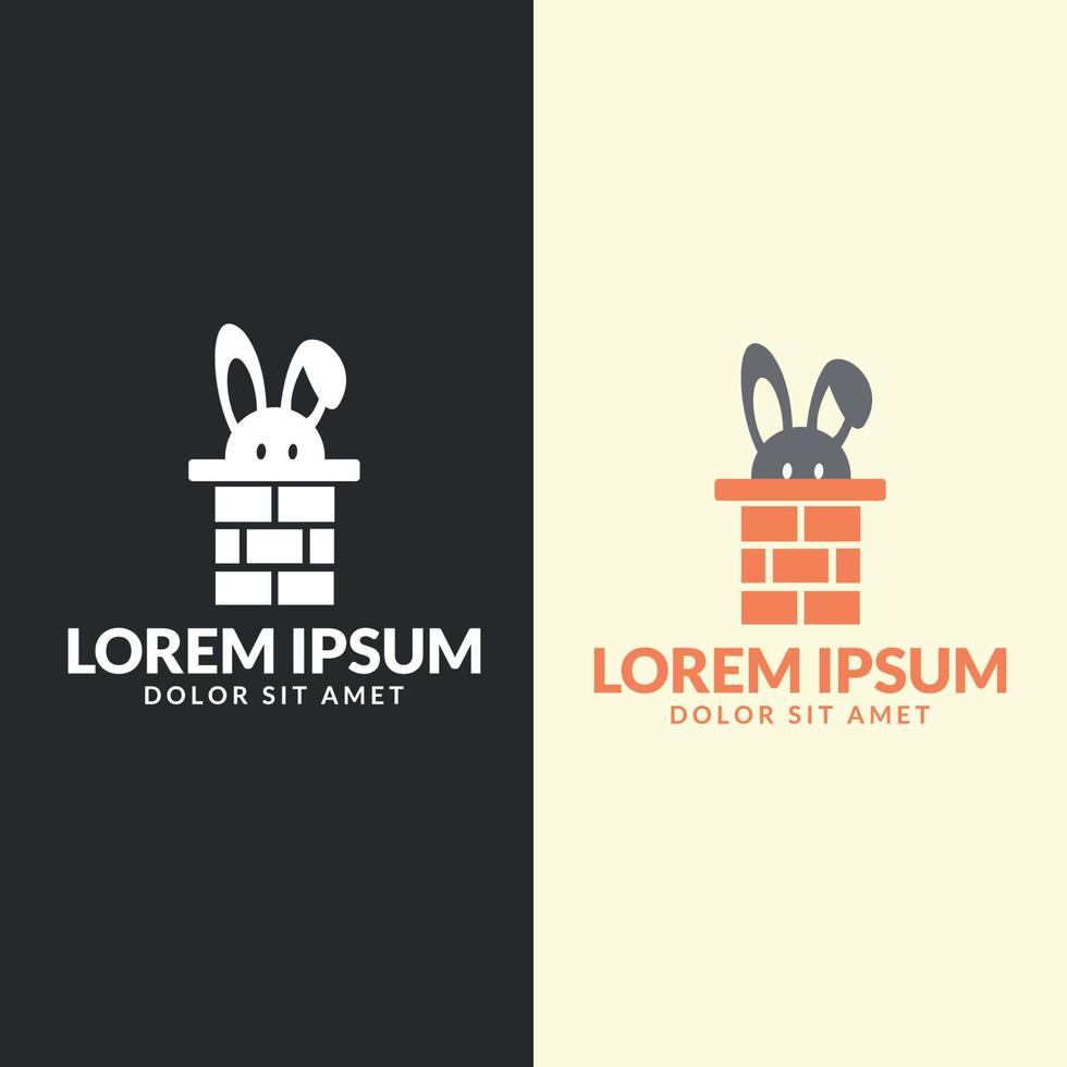 rabbit in magician hat. rabbits with hat magic logo symbol vector icon illustration design