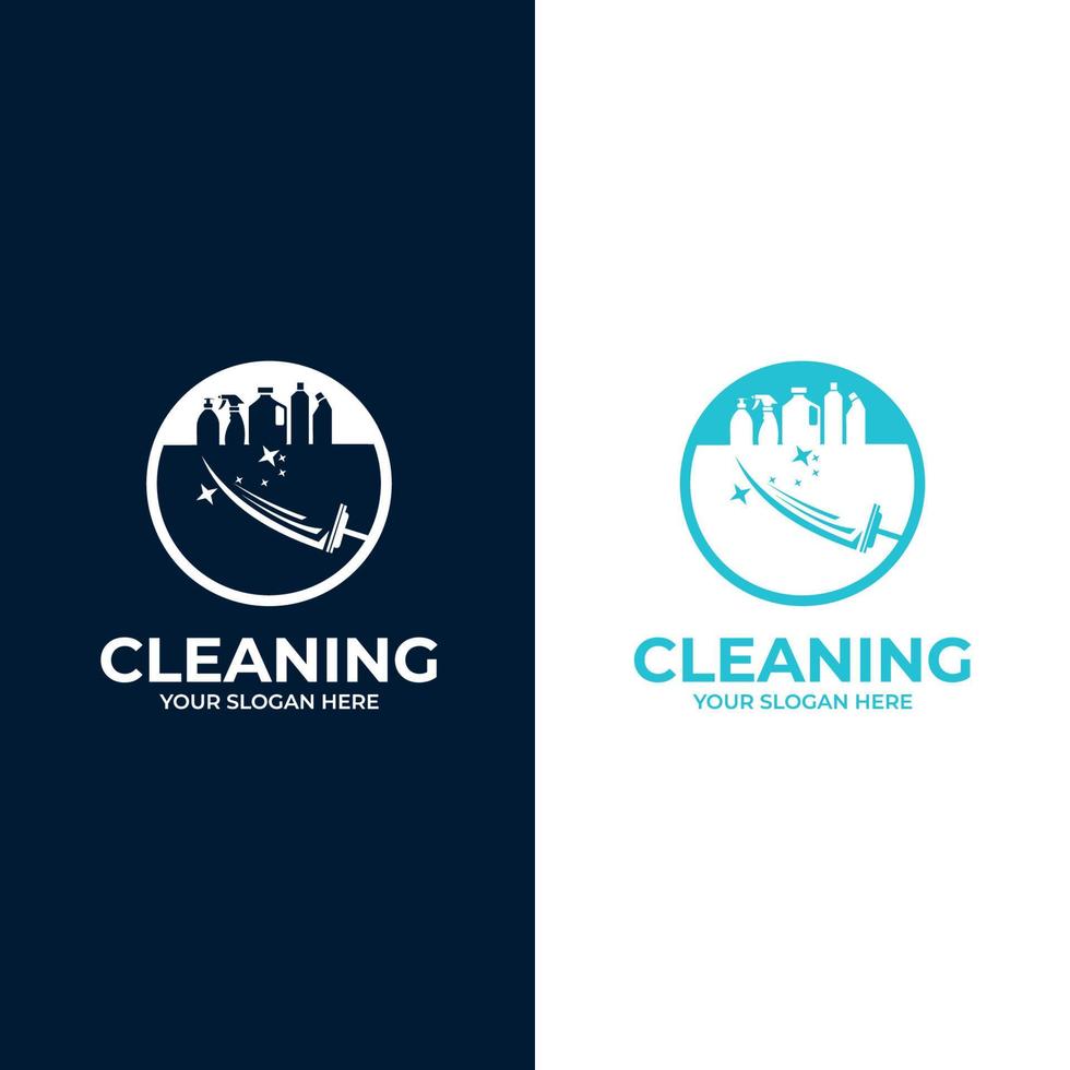 cleaning clean service logo icon vector. cleaning logo style collection vector
