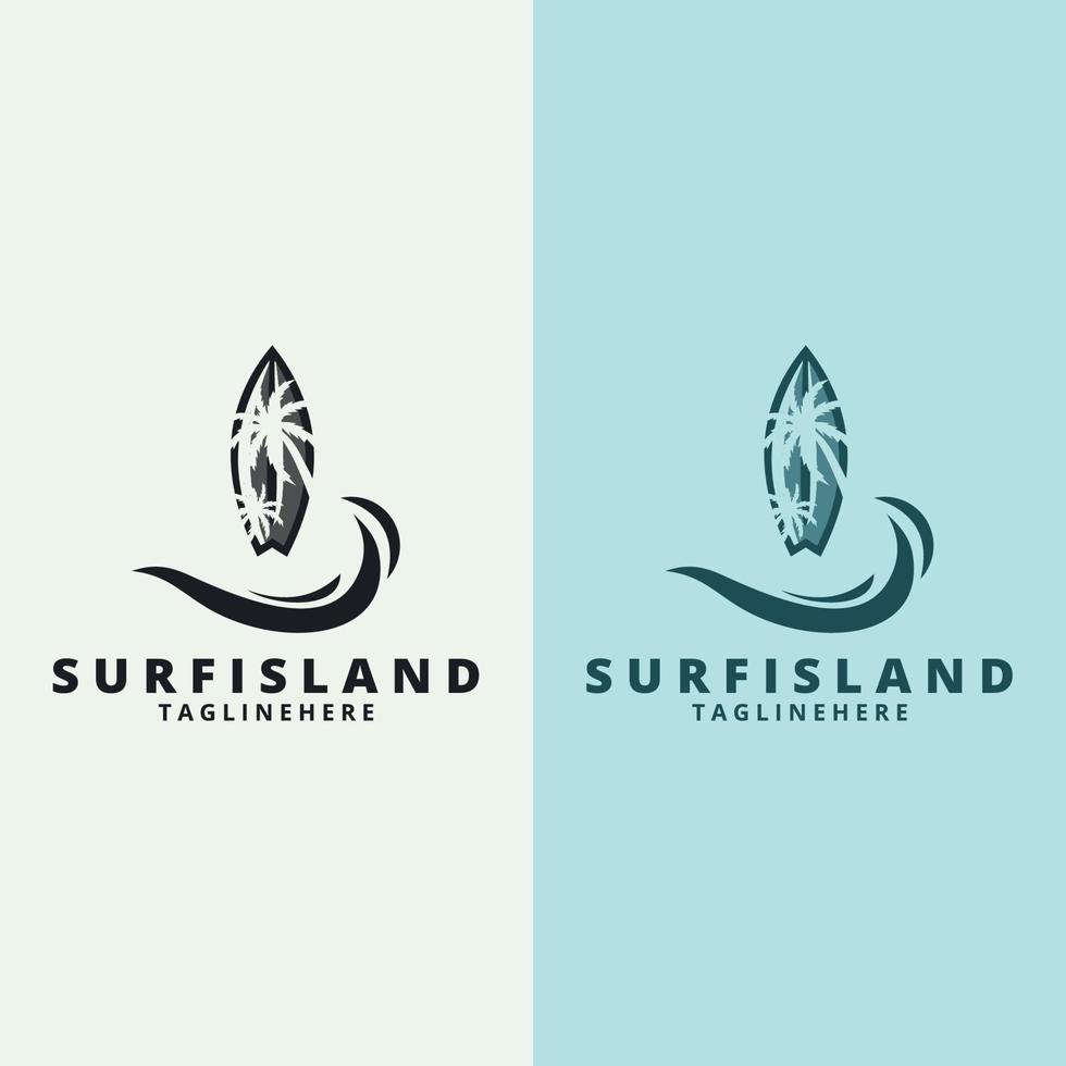 Surfing logo and emblems for Surf Club. Vector Illustration for Logo and T-shirt Design