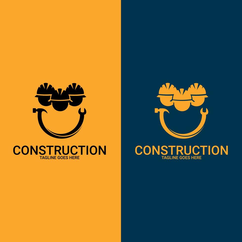 logo construction. suitable for company logo, print, digital, icon, apps, and other marketing material purpose. vector
