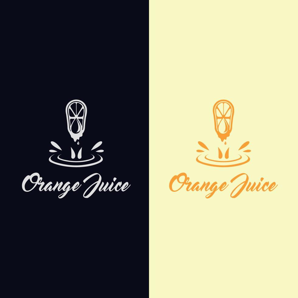 plantilla de diseños de logotipo de jugo fresco. Ilustración de vector de logotipo naranja fresco moderno. concepto de bebidas de jugo, frutas, comercio de verduras.