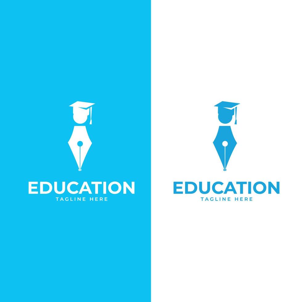diseño de icono de logotipo de educación. adecuado para el logotipo de la empresa, impresión, digital, icono, aplicaciones y otros fines de material de marketing. conjunto de logotipos de educación. vector