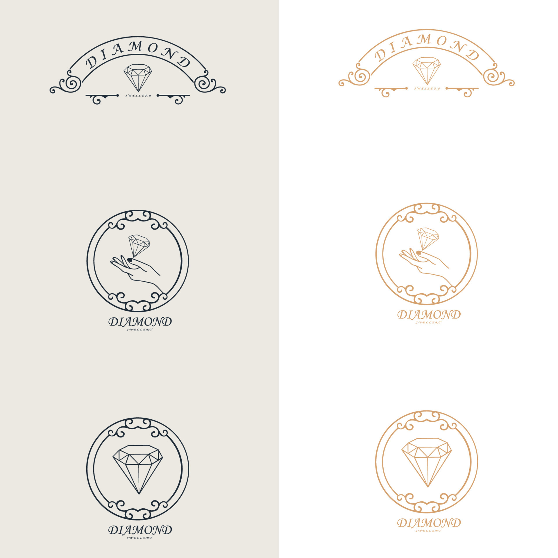 Diamond Jewellery Logo Design Vector Template. symbols for cosmetics