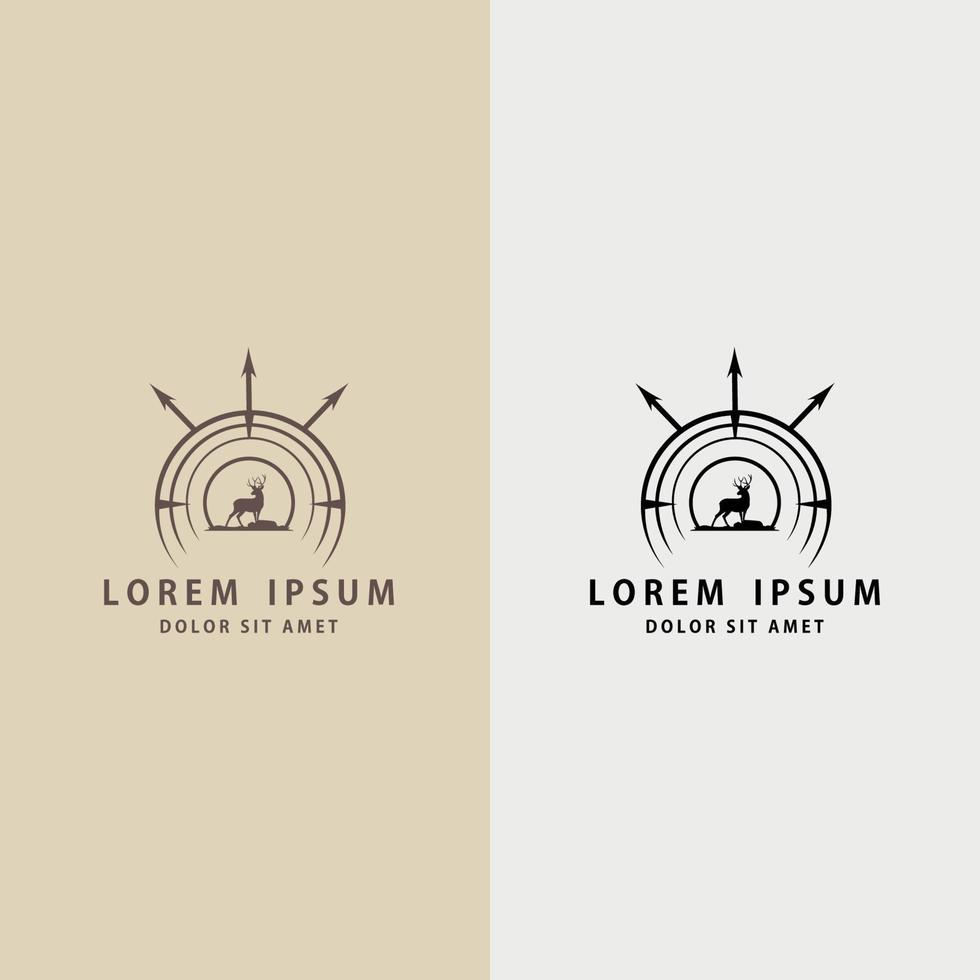 Dear hunter logo vector template. suitable for company logo, print, digital, icon, apps, and other marketing material purpose