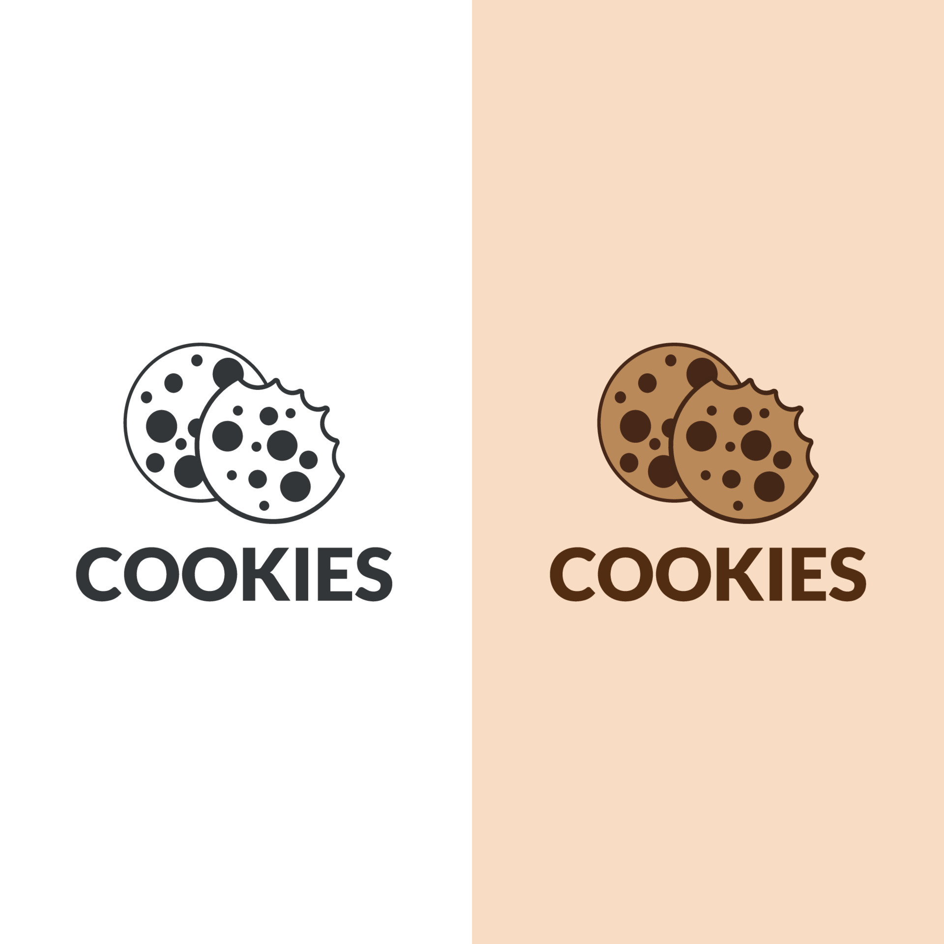biscuit logo design inspiration. set of cookie logo concept design