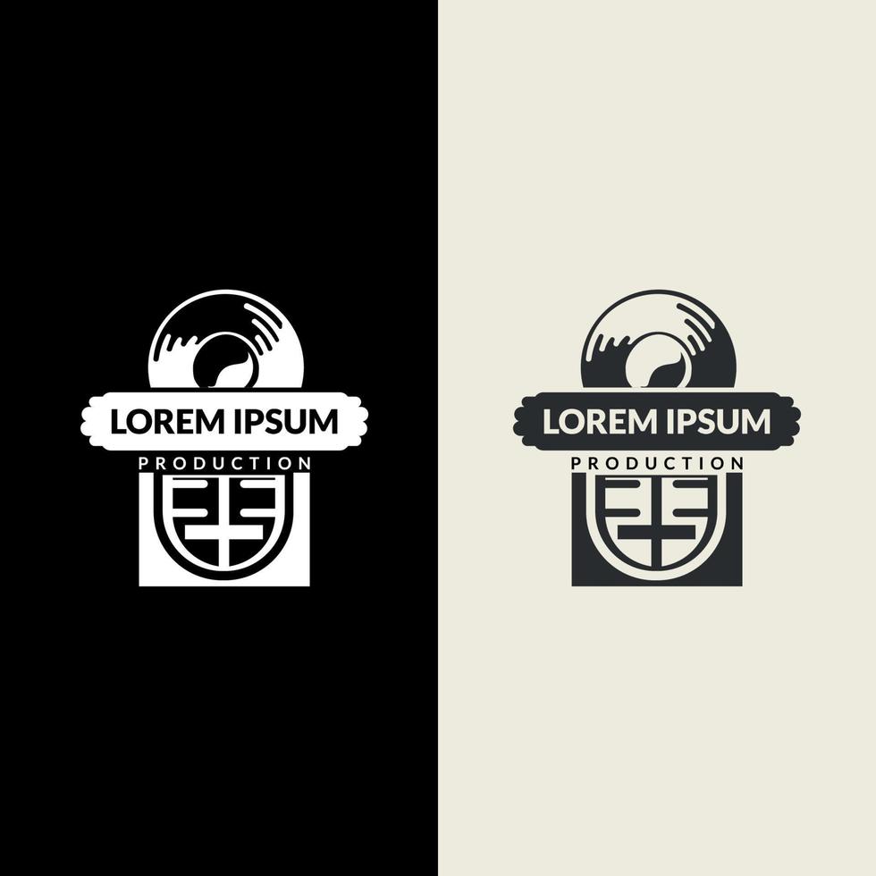 Podcast Logo Design. recording studio logo template. vector