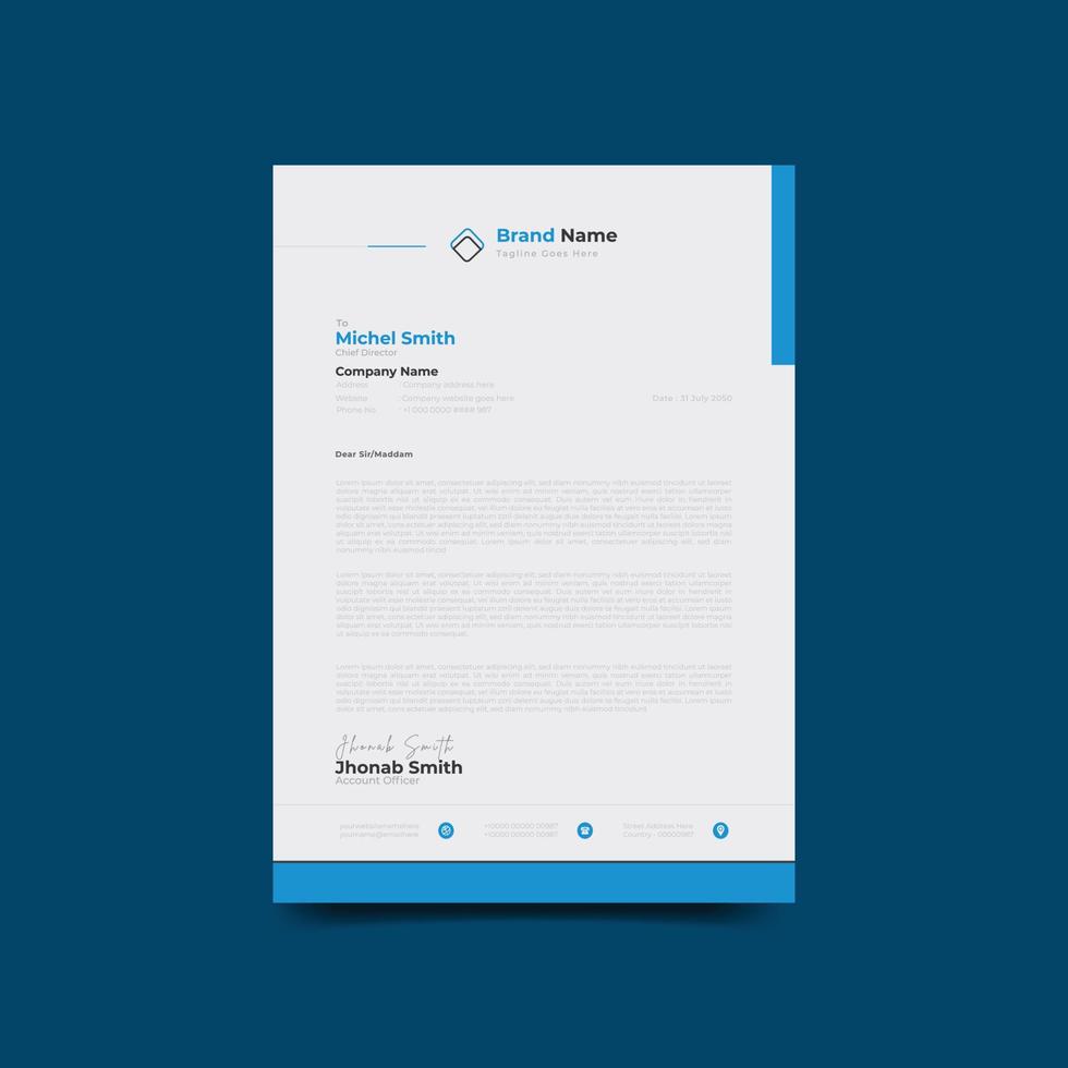 Corporate Business letterhead design Template vector