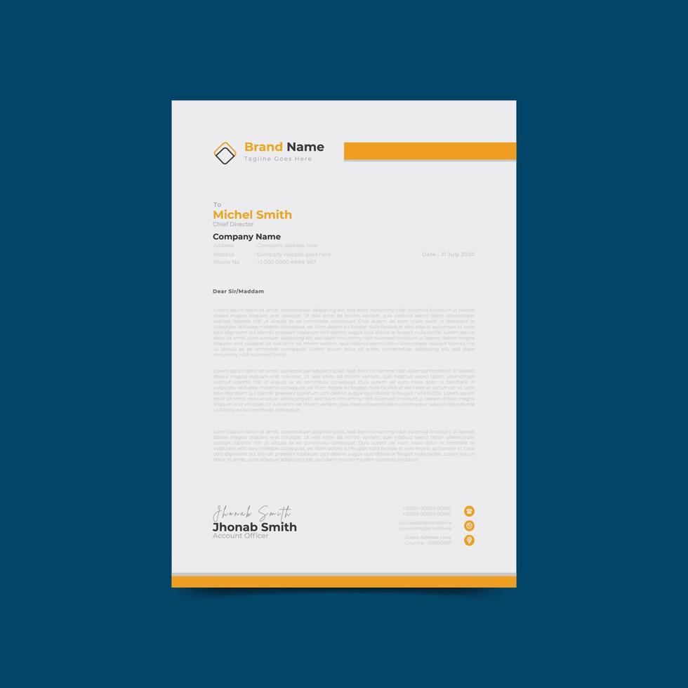 Corporate Business letterhead design Template vector