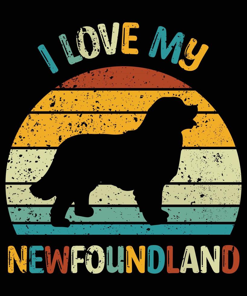 Newfoundland Shirt Vintage Dog Retro T-Shirt Newfoundland Shirt Vintage Dog Retro T-Shirt