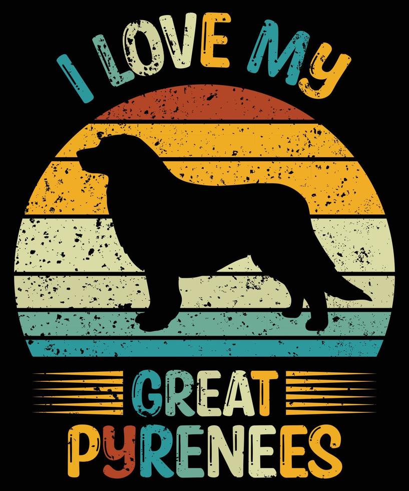 Vintage Retro Great Pyrenees T Shirt Great Pyrenees Gifts Vintage Retro Great Pyrenees T Shirt Great Pyrenees Gifts