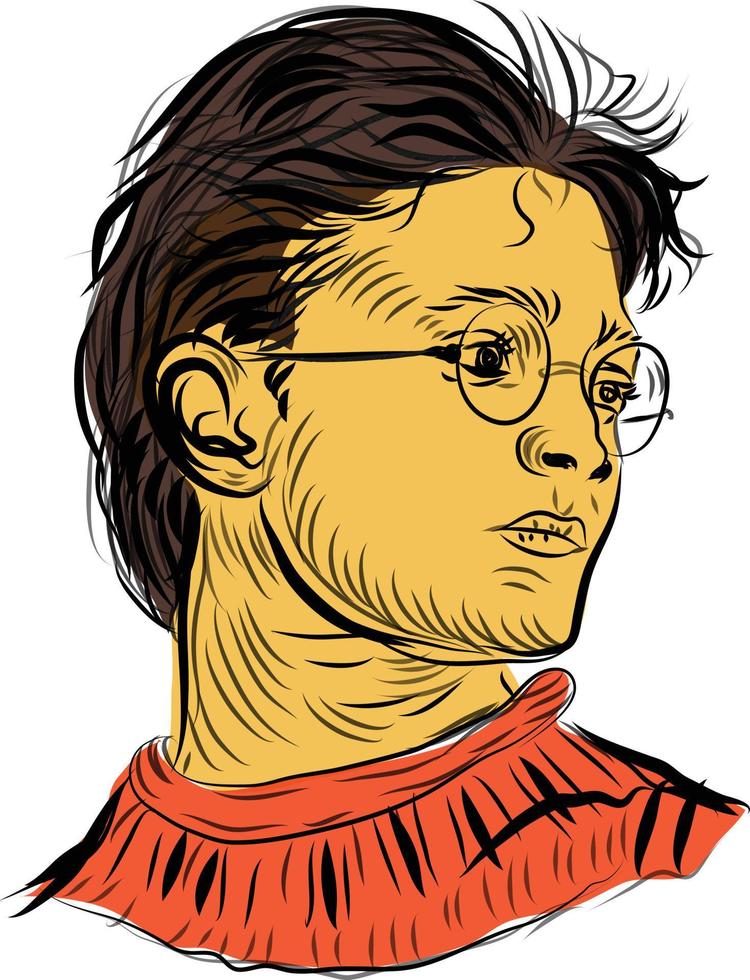 vector illustration of a man with glasses can be used for any projects