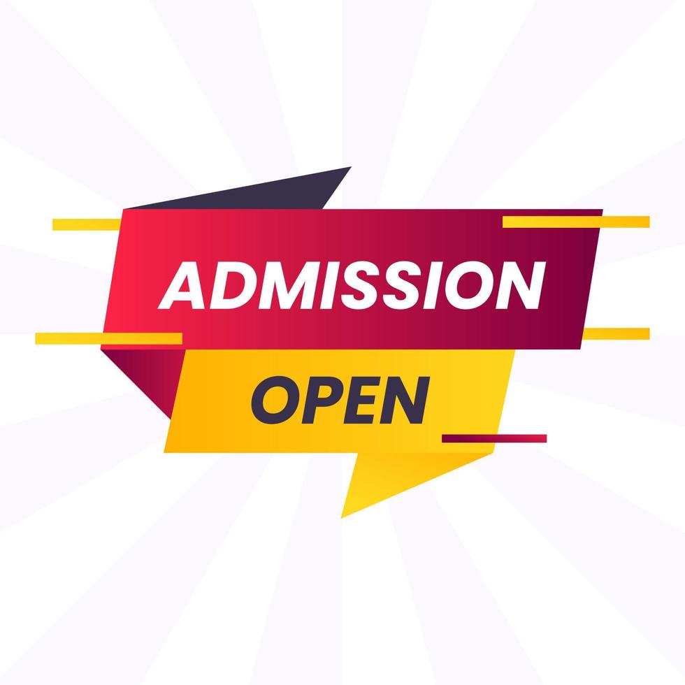 school admission open banner abstract shape vector
