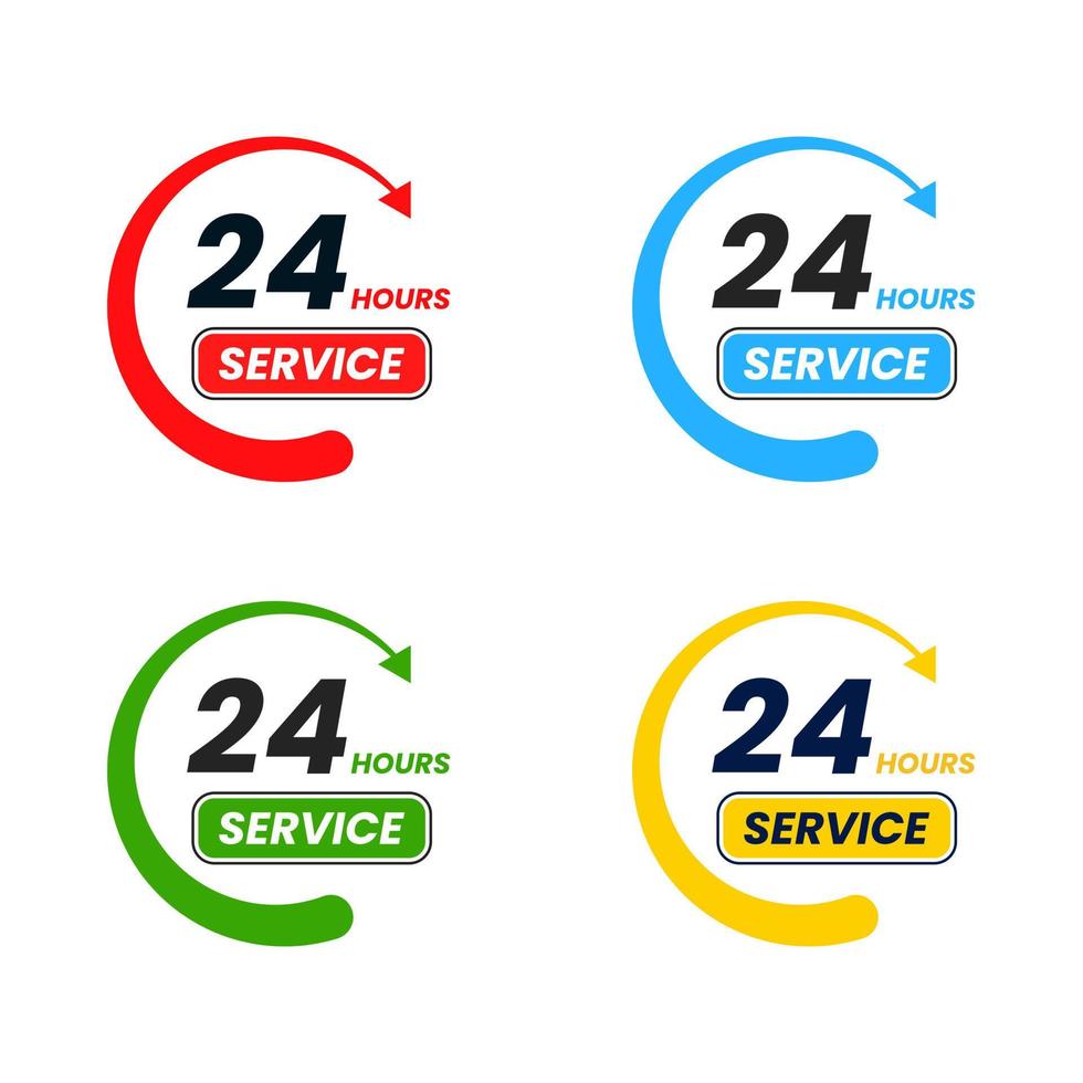 all day 24 hours service icon vector