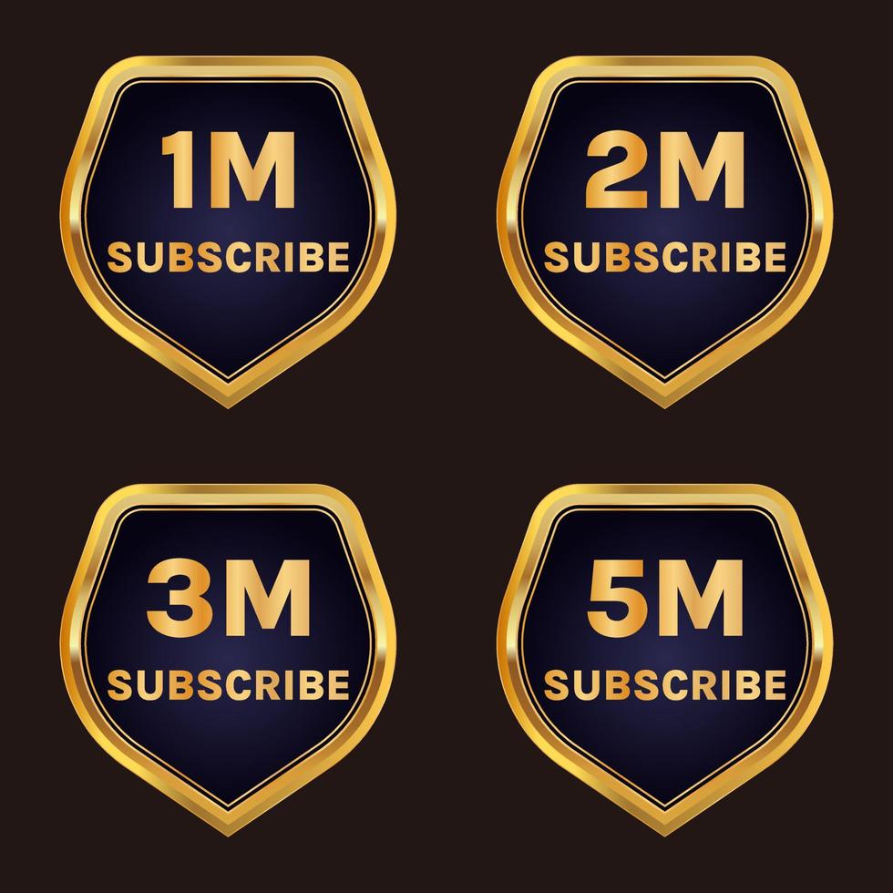 golden color million views celebration  background design banner vector