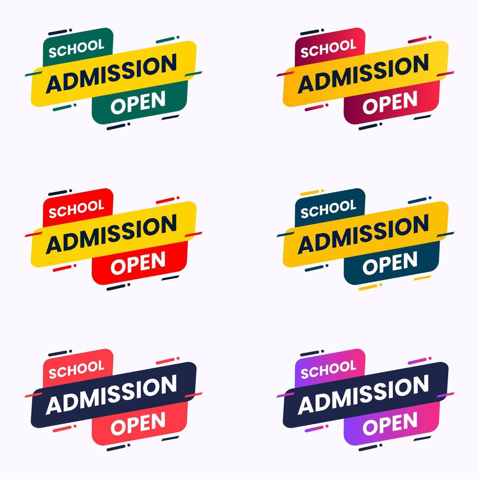 speed style school admission open banner abstract shape vector