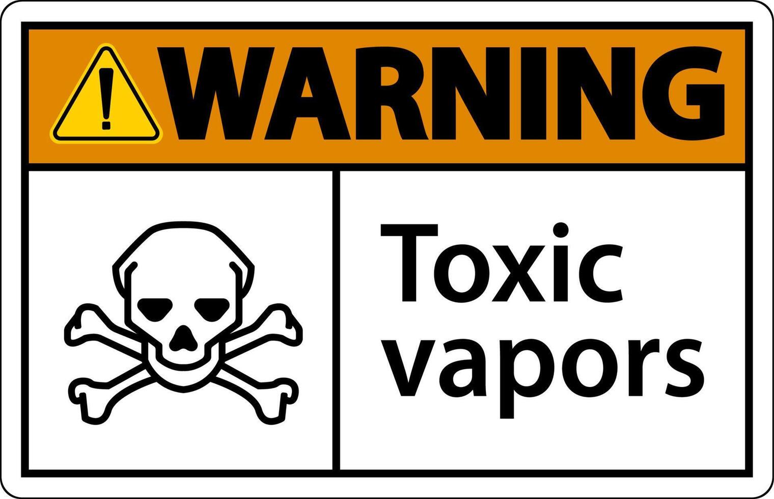 Warning Toxic Vapors Sign On White Background vector