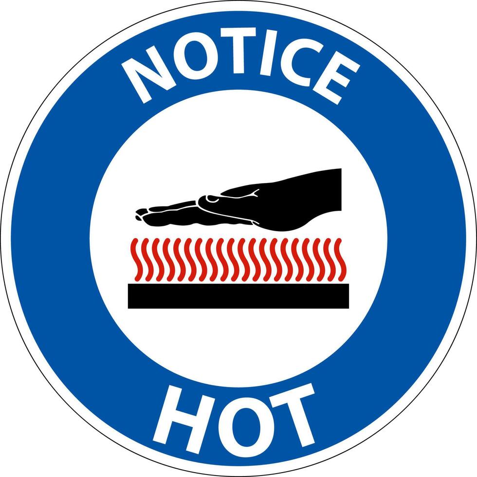 Notice Hot Symbol On White Background vector