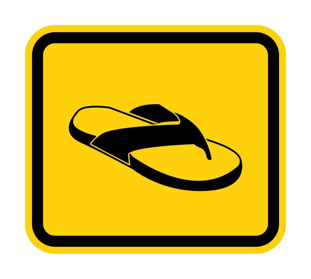 Caution No Open Toed Shoes Sign on white background vector