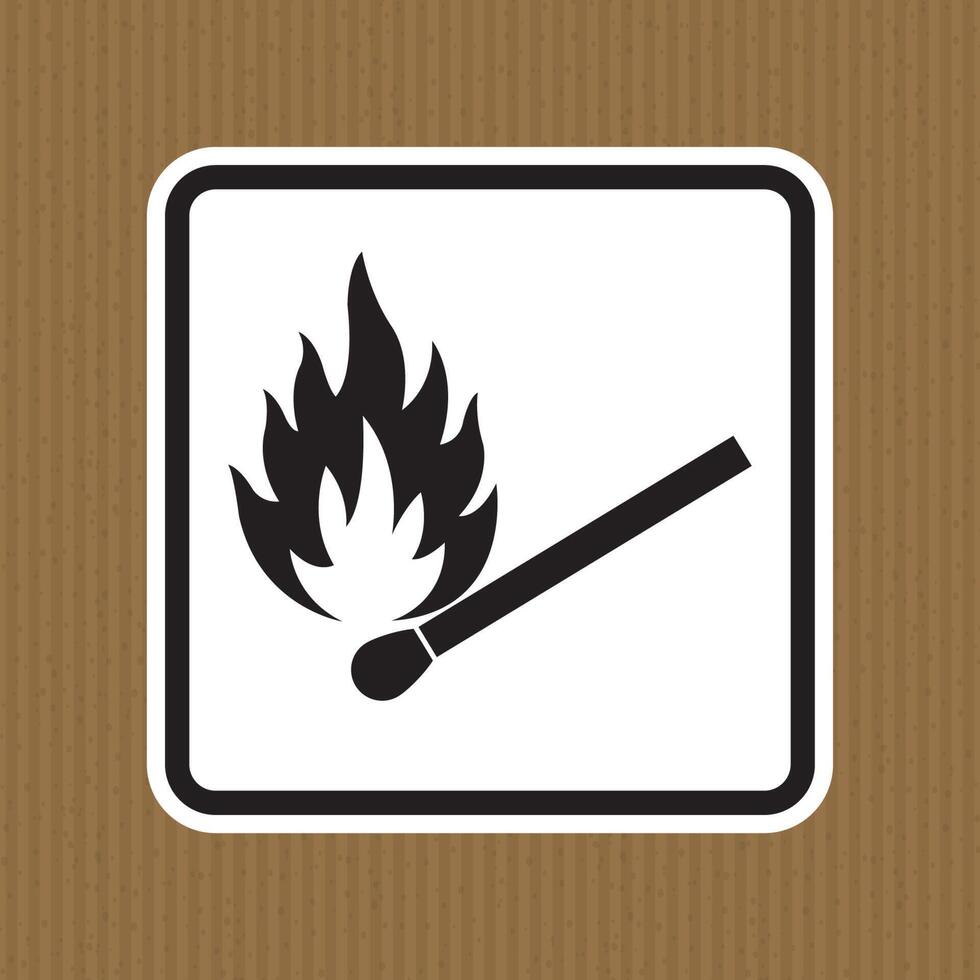 No Fire, No Matches or Open Flame Sign vector