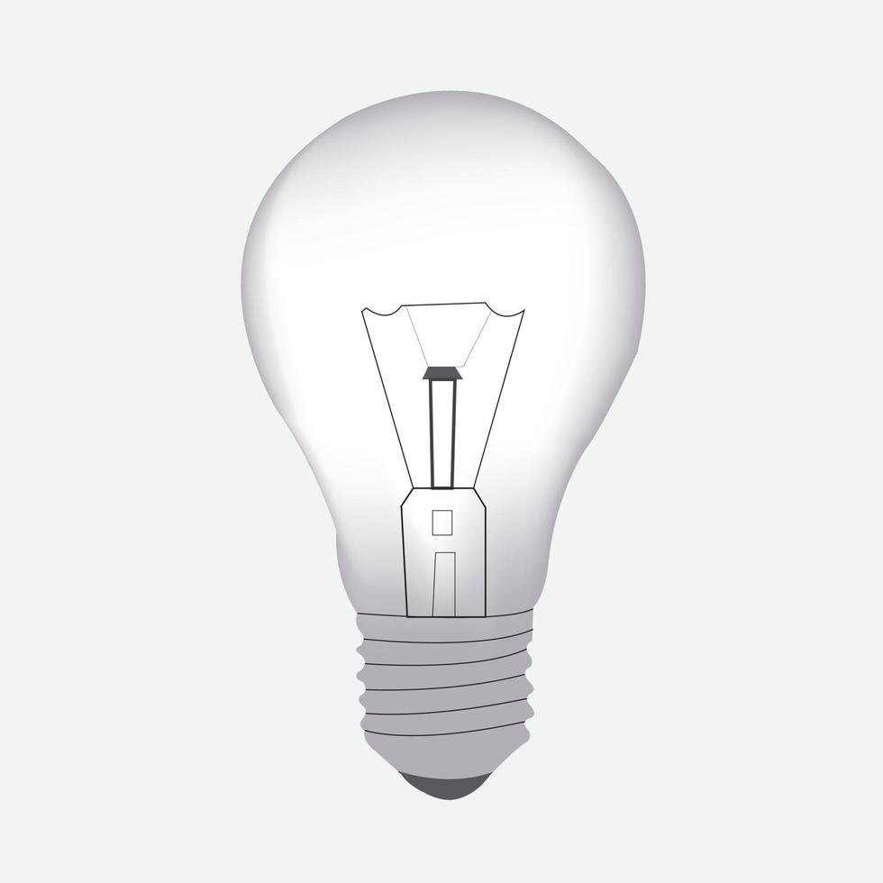 ilustración de un icono de lámpara en negro, diseño de luz de energía, vector