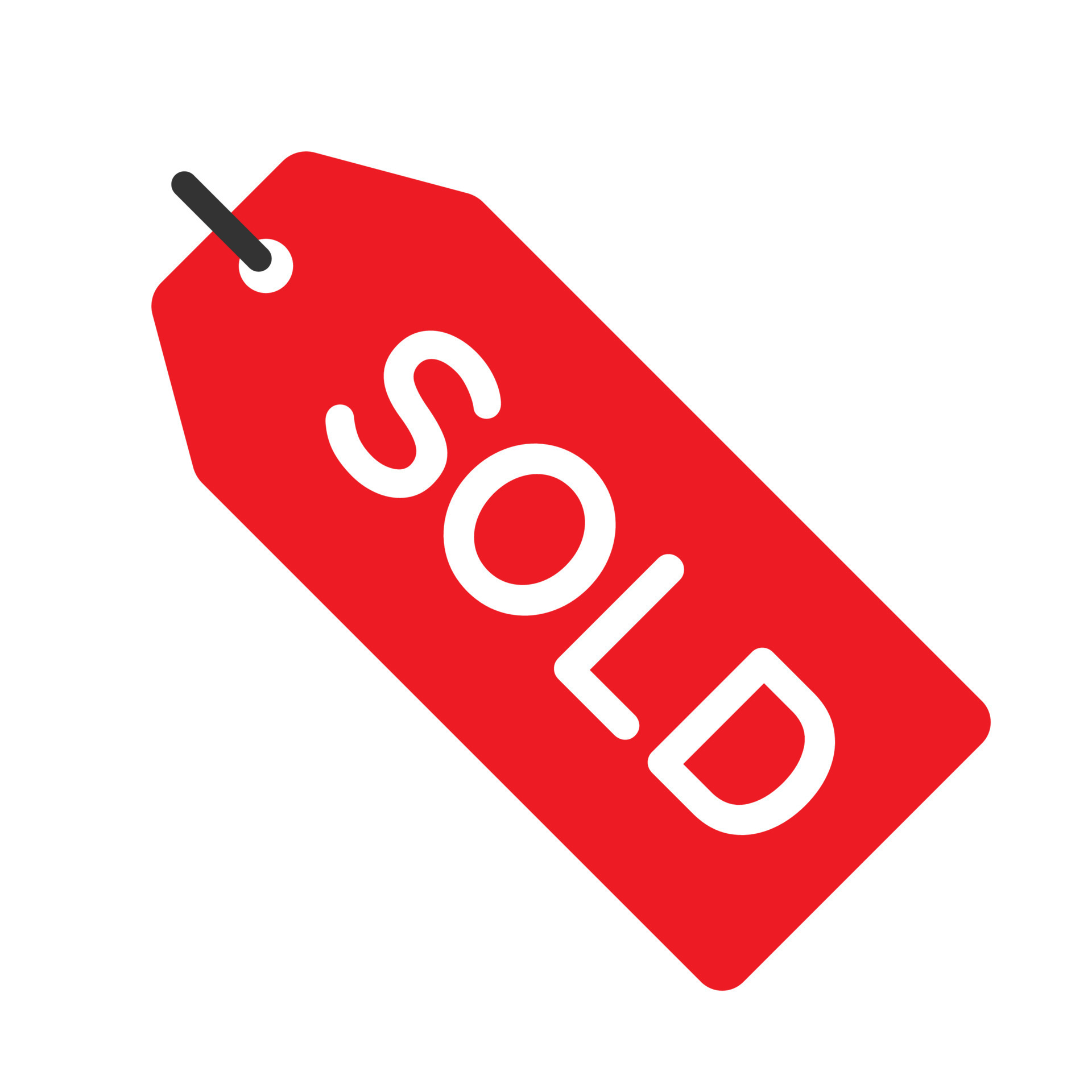 Sold tag vector icon isolated on white background 9882798 Vector Art at