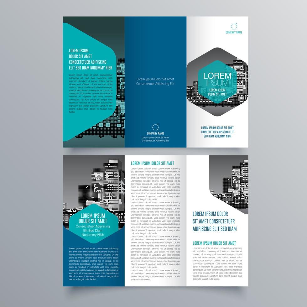 Tri-fold brochure template Minimalistic geometric design for corporate and business. Creative concept brochure vector template.