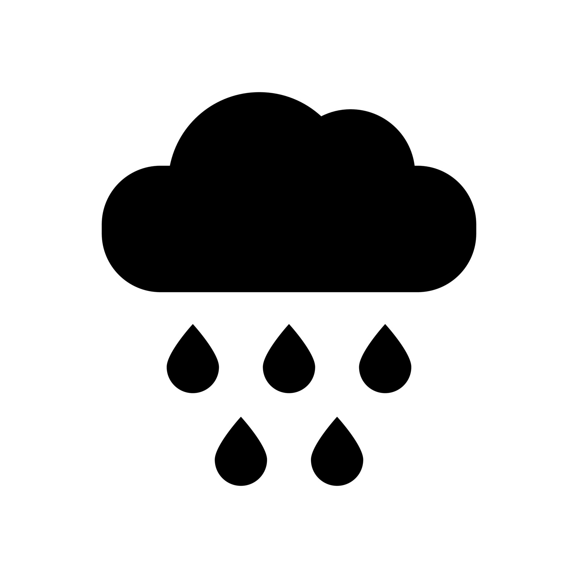 Rainy weather black vector icon isolated on white background 9883288