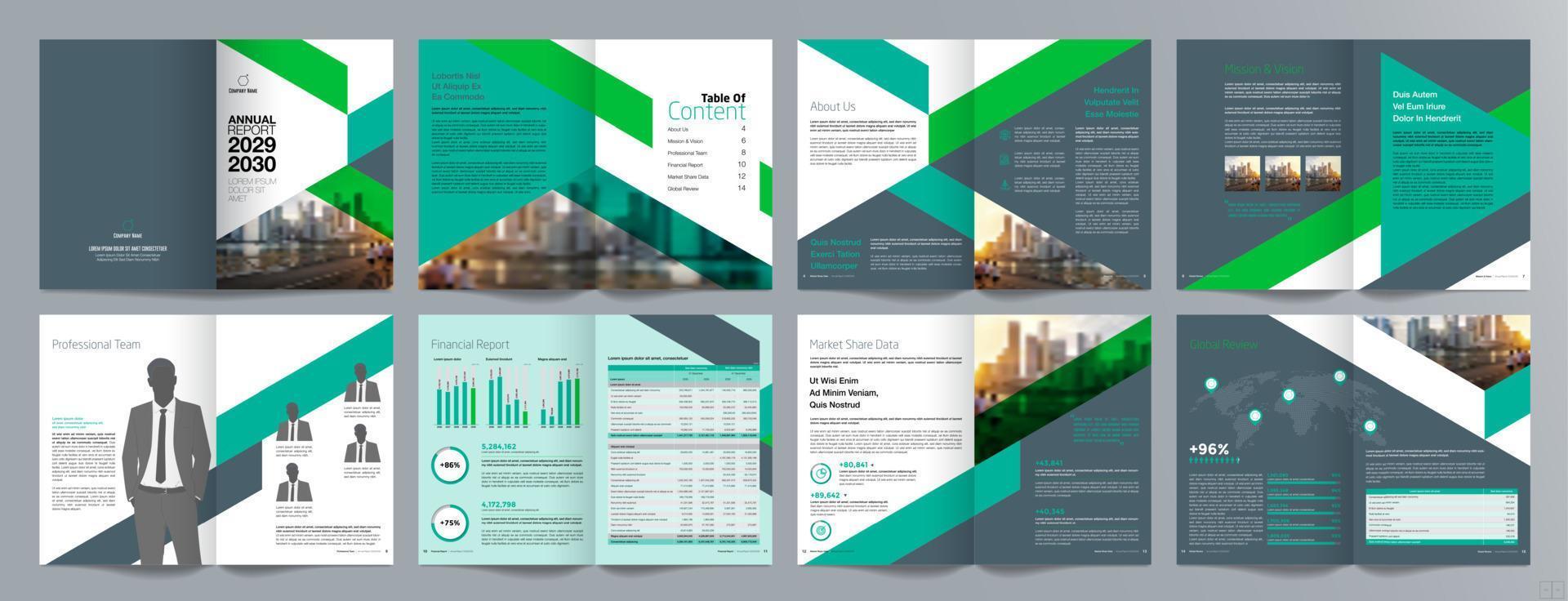 Annual report 16 page A4 201 vector