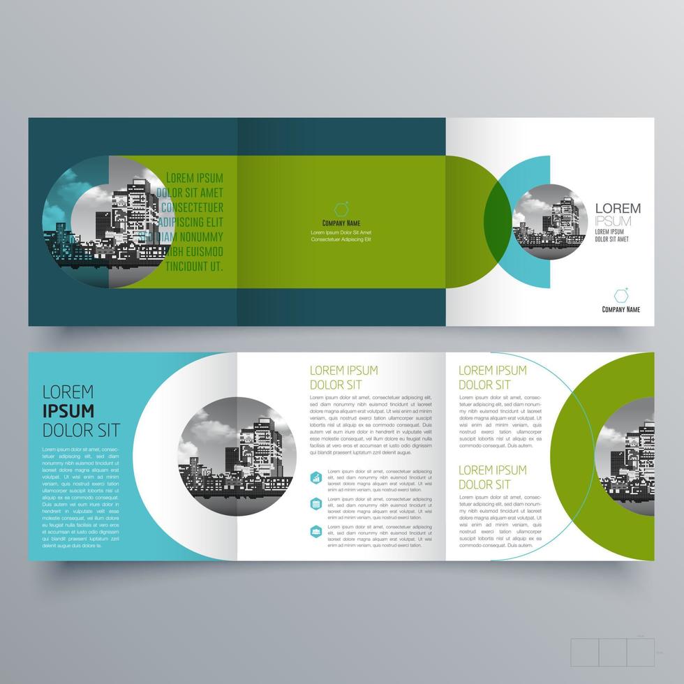 diseño geométrico minimalista de plantilla de folleto tríptico para empresas y negocios. plantilla de vector de folleto de concepto creativo.