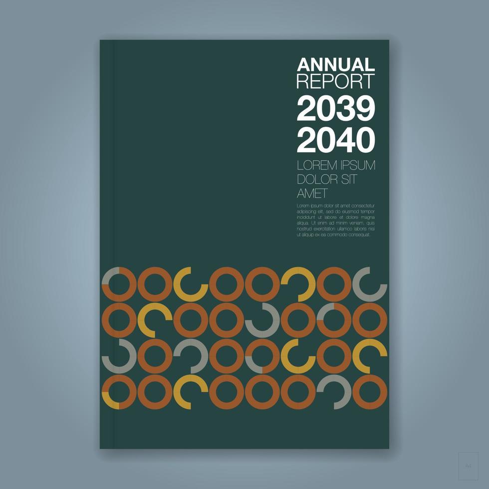 cover annual report type a vector