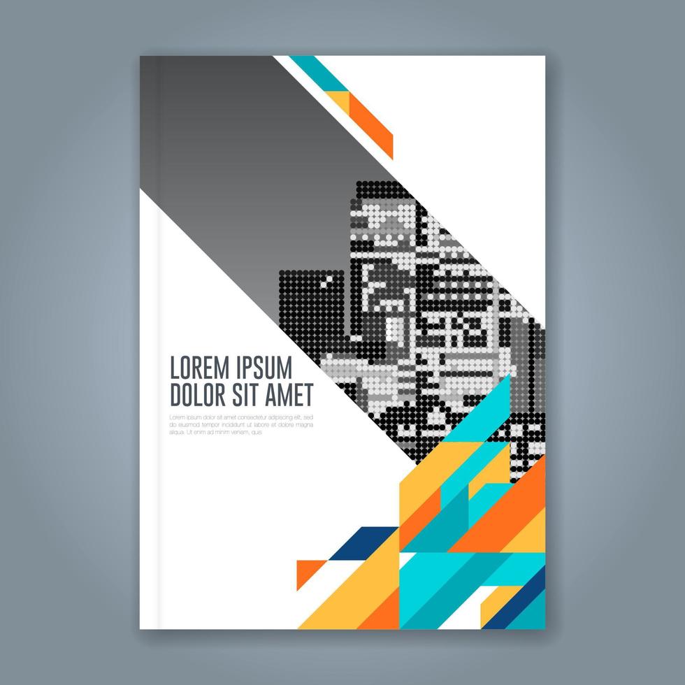 minimal geometric shapes design background for business annual report book cover brochure flyer poster vector