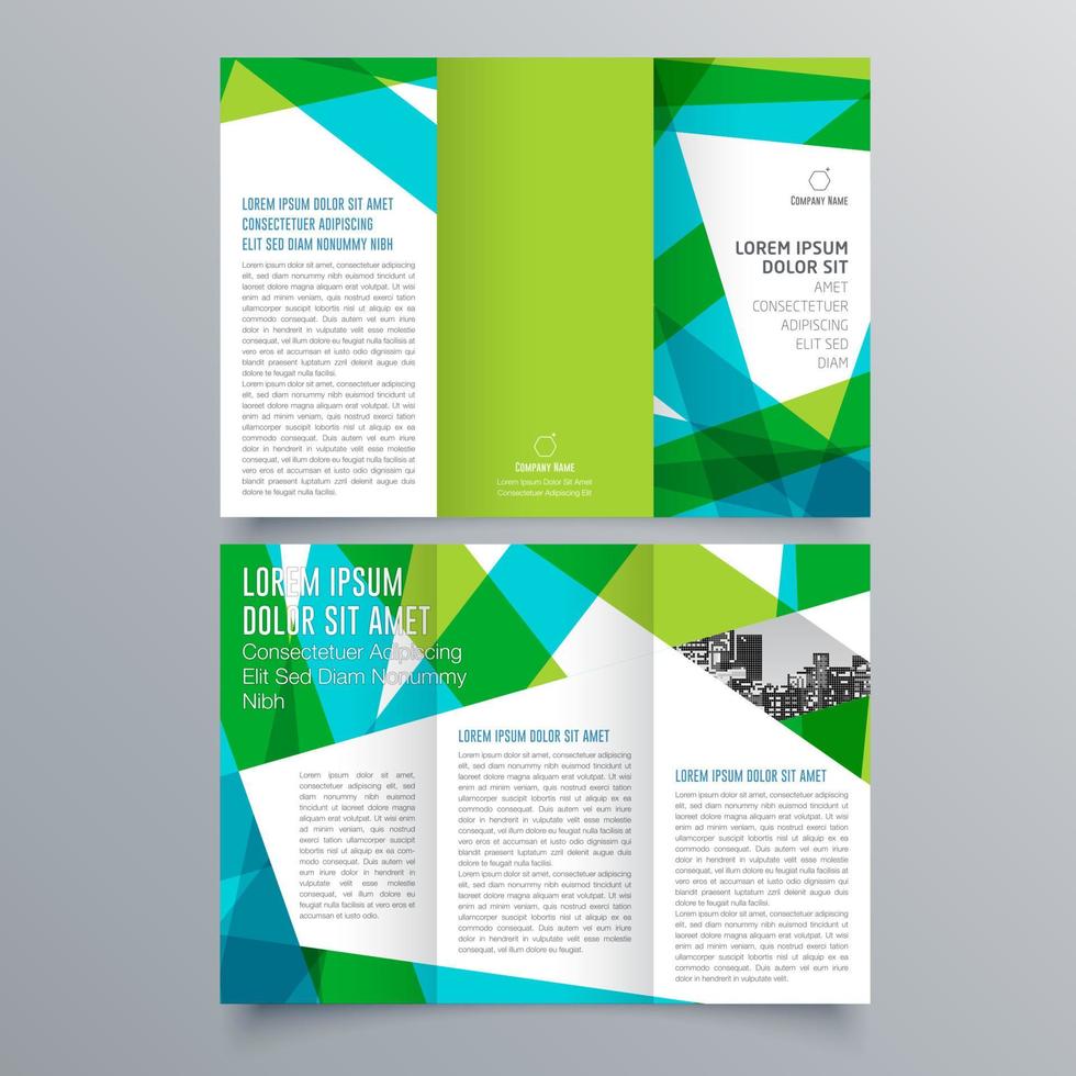 Tri-fold brochure template Minimalistic geometric design for corporate and business. Creative concept brochure vector template.