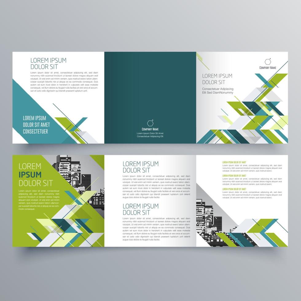 Tri-fold brochure template Minimalistic geometric design for corporate and business. Creative concept brochure vector template.