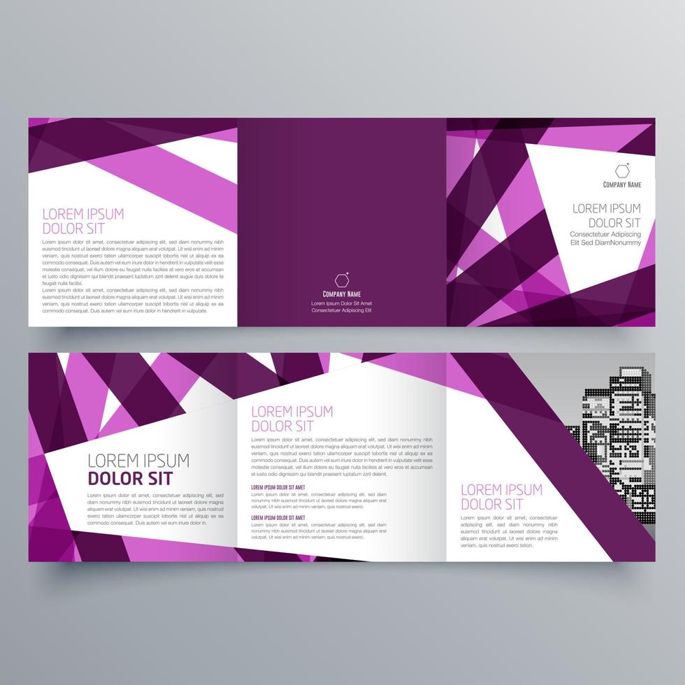 Tri-fold brochure template Minimalistic geometric design for corporate and business. Creative concept brochure vector template.