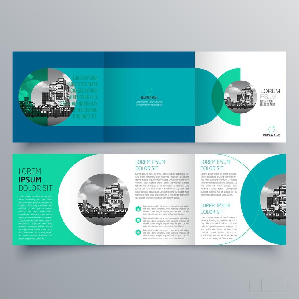 Tri-fold brochure template Minimalistic geometric design for corporate and business. Creative concept brochure vector template.