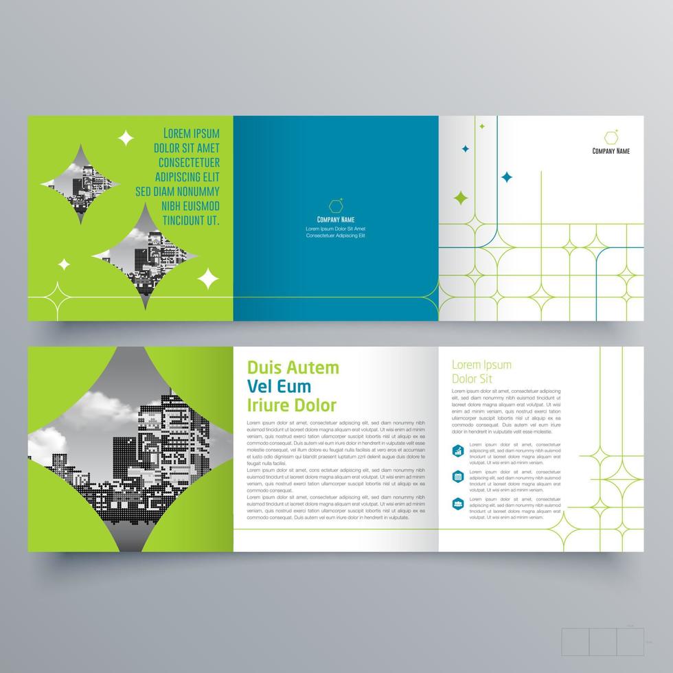 Tri-fold brochure template Minimalistic geometric design for corporate and business. Creative concept brochure vector template.