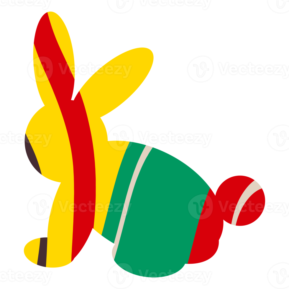 Silhouette of a rabbit head png
