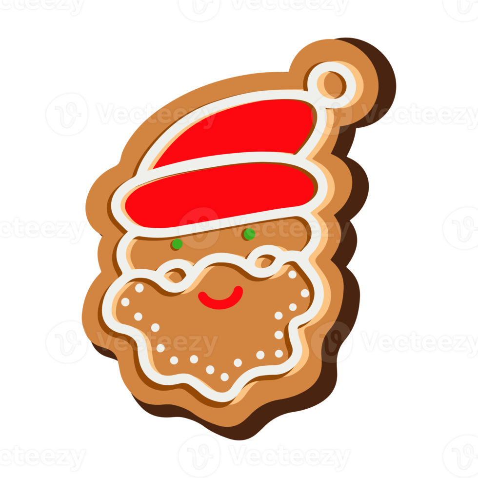 Christmas cookies in the shape of Santa Claus png