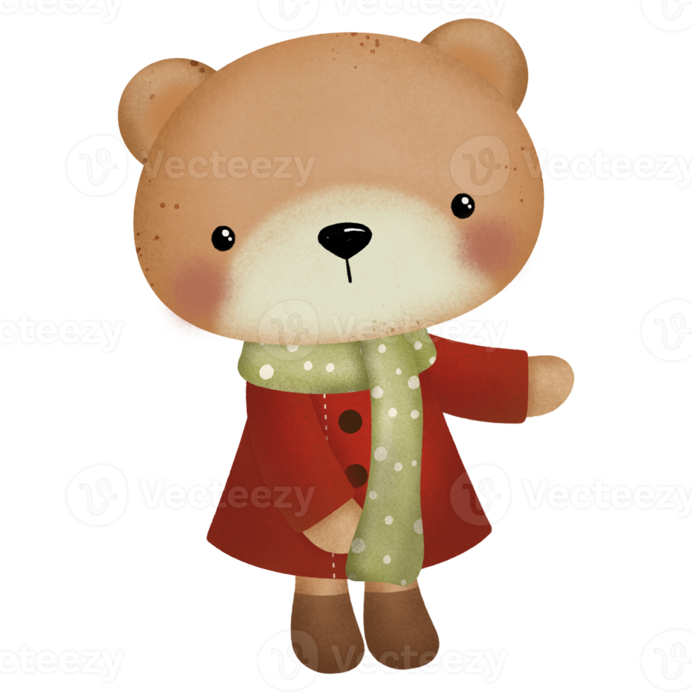 Free Christmas bear cartoon character 9885303 PNG with Transparent  Background