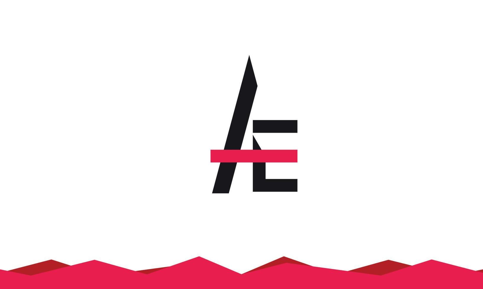 Alphabet letters Initials Monogram logo AE, EA, A and E vector