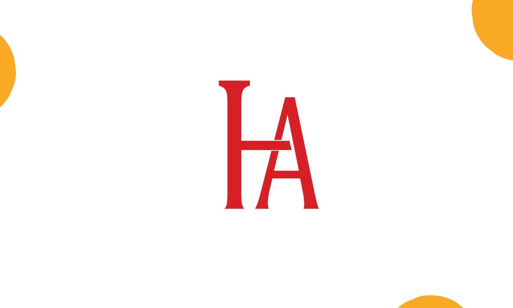 letras del alfabeto iniciales monograma logo ha, ah, h y a vector